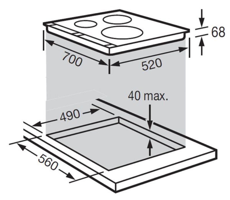 Thông tin kỹ thuật bếp từ Fagor IF-700CS