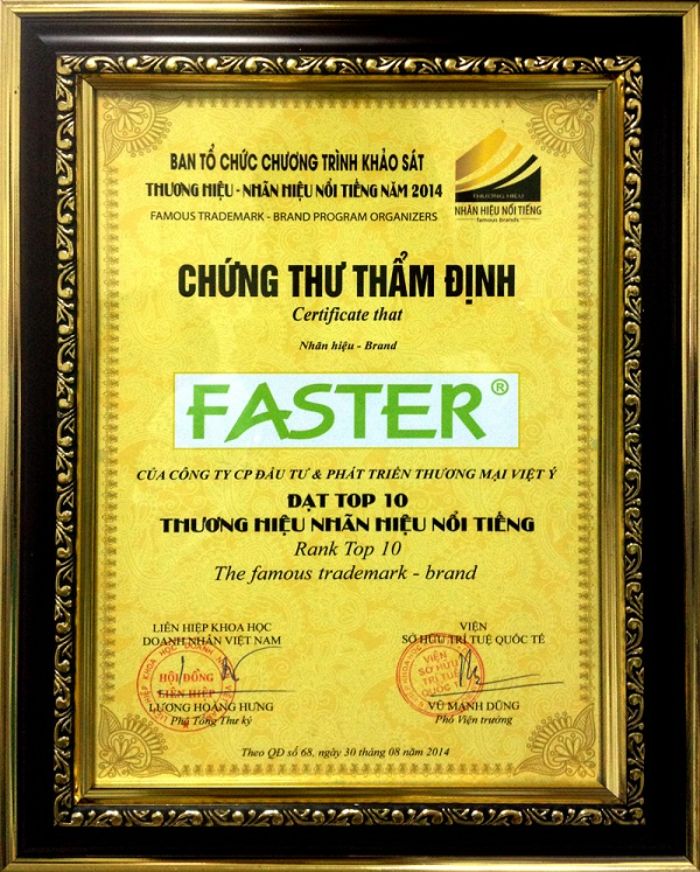Thương hiệu Faster đình đám