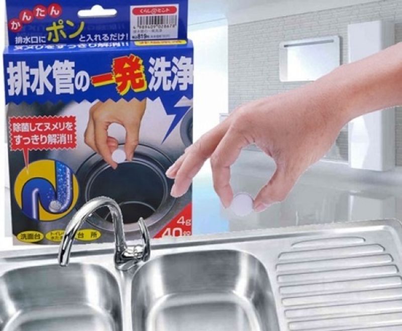 Sử dụng viên thông bồn rửa bát 